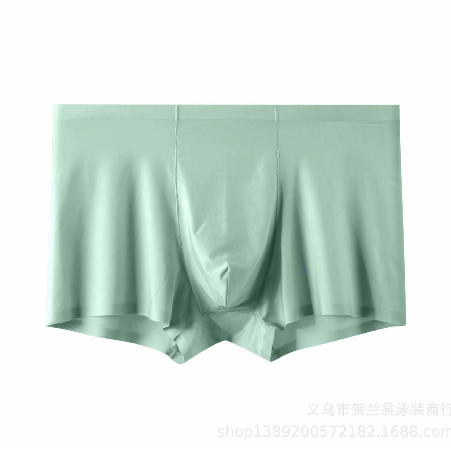 [厂家现货批发冰丝男士无痕平角四角内裤速干透气Mens underwear]