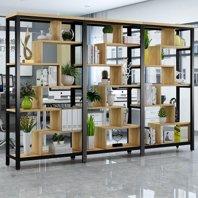 partition Shelf Iron art screen a living room Shelf simple and easy multi-storey Storage rack to work in an office bookshelf Entrance Display rack