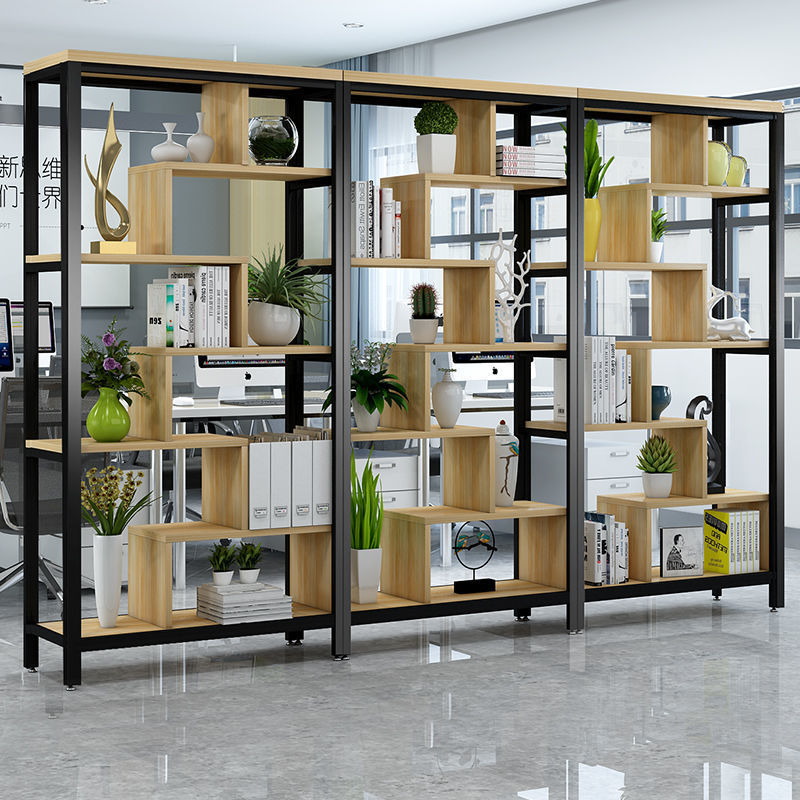 partition Shelf Iron art screen a living room Shelf simple and easy multi-storey Storage rack to work in an office bookshelf Entrance Display rack