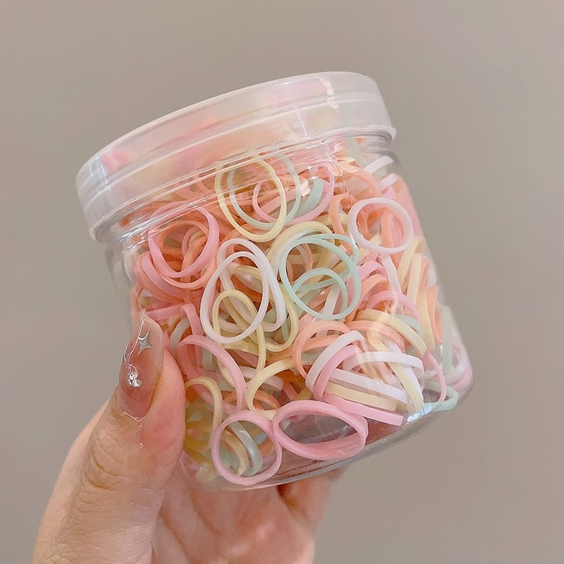 女童彩色一次性发圈不伤发橡皮筋宝宝扎头绳黑色小发饰头绳|undefined