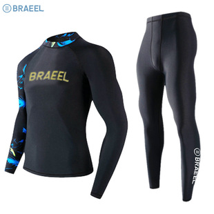 South Korea diving suit men's sunscreen swimsuit long-sleeved trousers split quick-drying surfing plus size snorkeling jellyfish suit suit