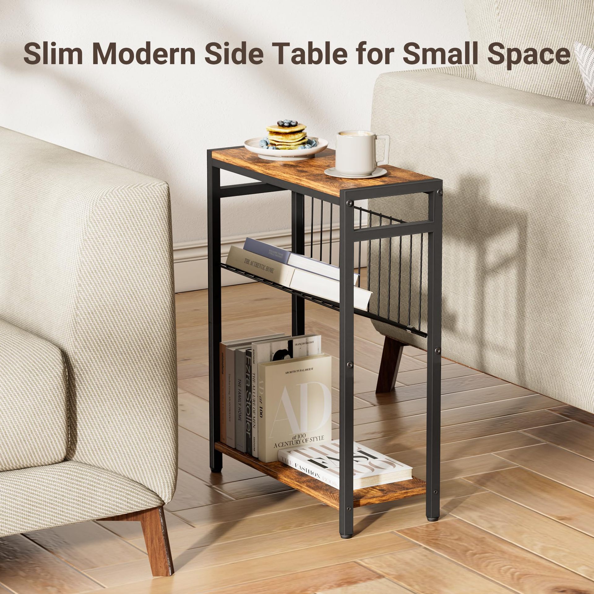 Comercio exterior personalizado tabla lateral tabla lateral estrecha al lado del sofá dormitorio almacenamiento al lado de la cama pequeño gabinete de cabecera esquina