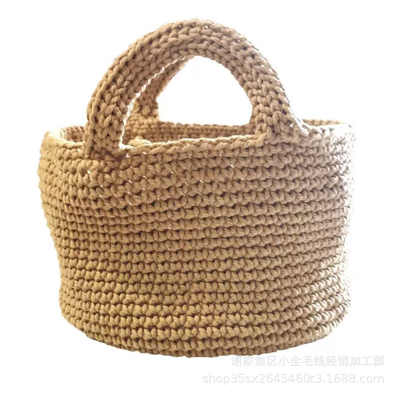 毛线手工钩针编织收纳包女士手提包手机零钱包