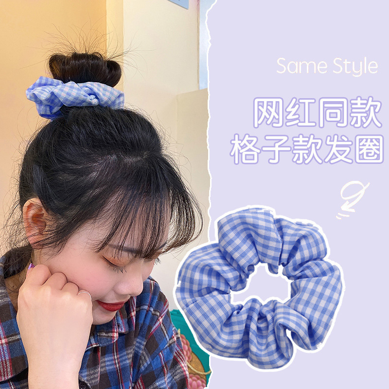 INS cerdo blanco intestino grueso anillo de pelo Super Niña de hadas Corea del Sur Internet celebridad mismo estilo BM intestino grueso anillo de pelo simple cuerda de pelo accesorios para el cabello