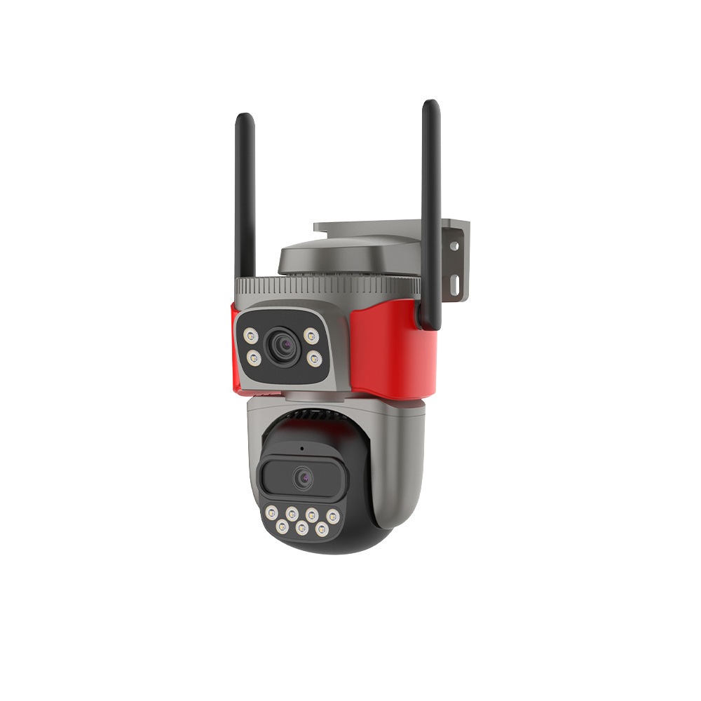 Monitoreo de alarma pirotécnica inteligente AI de doble lente de alta definición de visión nocturna de identificación remota cámara de monitoreo