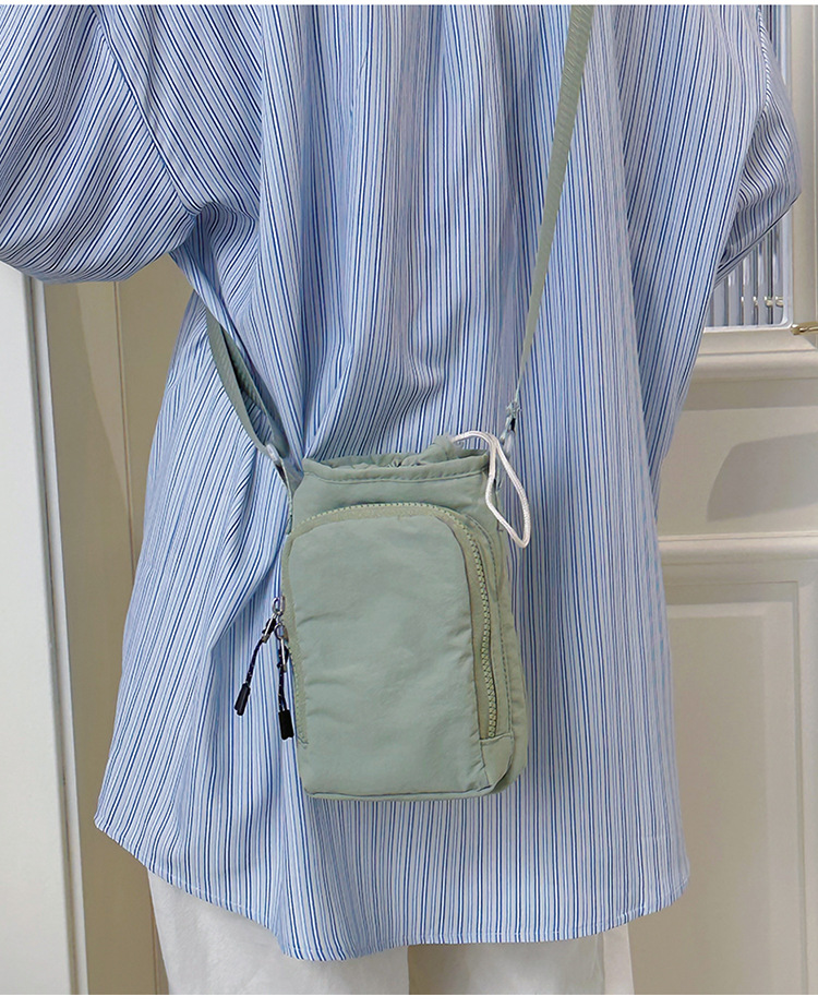 New solid-color student cycling casual women's bag, lightweight outdoor mobile phone bag and accessory bag undefined