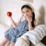 女童小童无袖碎花套装