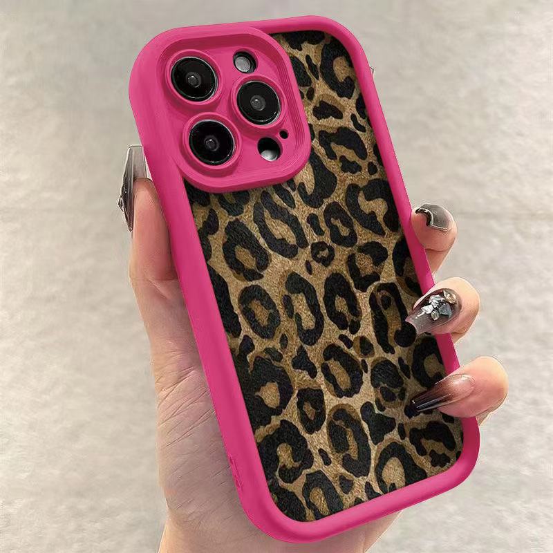 Estampado de leopardo retro para iphone16pro funda para teléfono móvil Apple 15 anti-caída 14 retro 13promax nuevo 12x