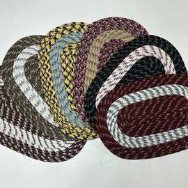 经典款编织乡村地垫椭圆形门垫脚垫美国防滑手工厨房卧室卫浴客厅