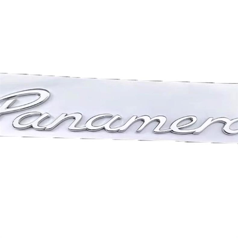 Porsche Panamera rear emblem, Porsche Panamera 4S executive model, English lettering