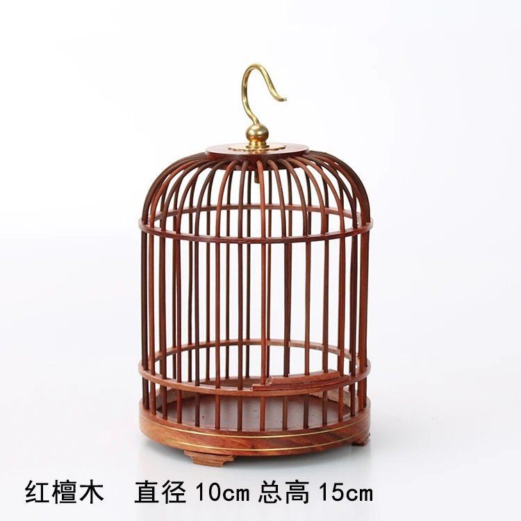 乌木红木紫光檀实木大小号蝈蝈笼子鸣虫蟋蟀小型竹手工自制工艺品