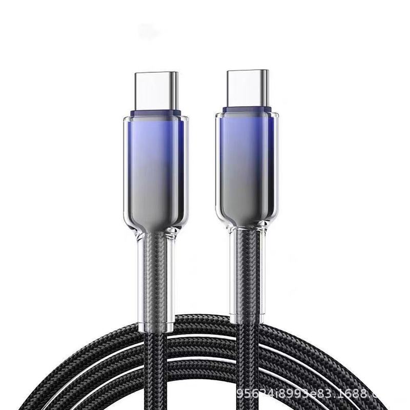 冰晶渐变65w超级快充数据线pd27w适用安卓华为typec苹果充电线|undefined