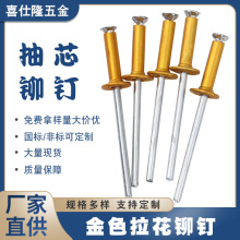 喜仕隆金色拉花铆钉抽芯铆钉拉花拉钉多色彩色酒盒铆钉拉铆钉铝钉