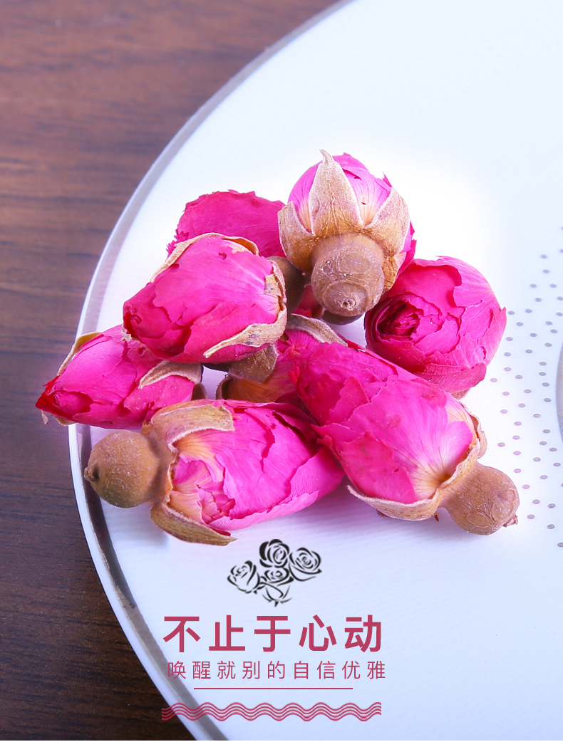 Dried Red Rose Buds Rose Tea 80g Canned Loose Flower Tea for Daily Brewing key features