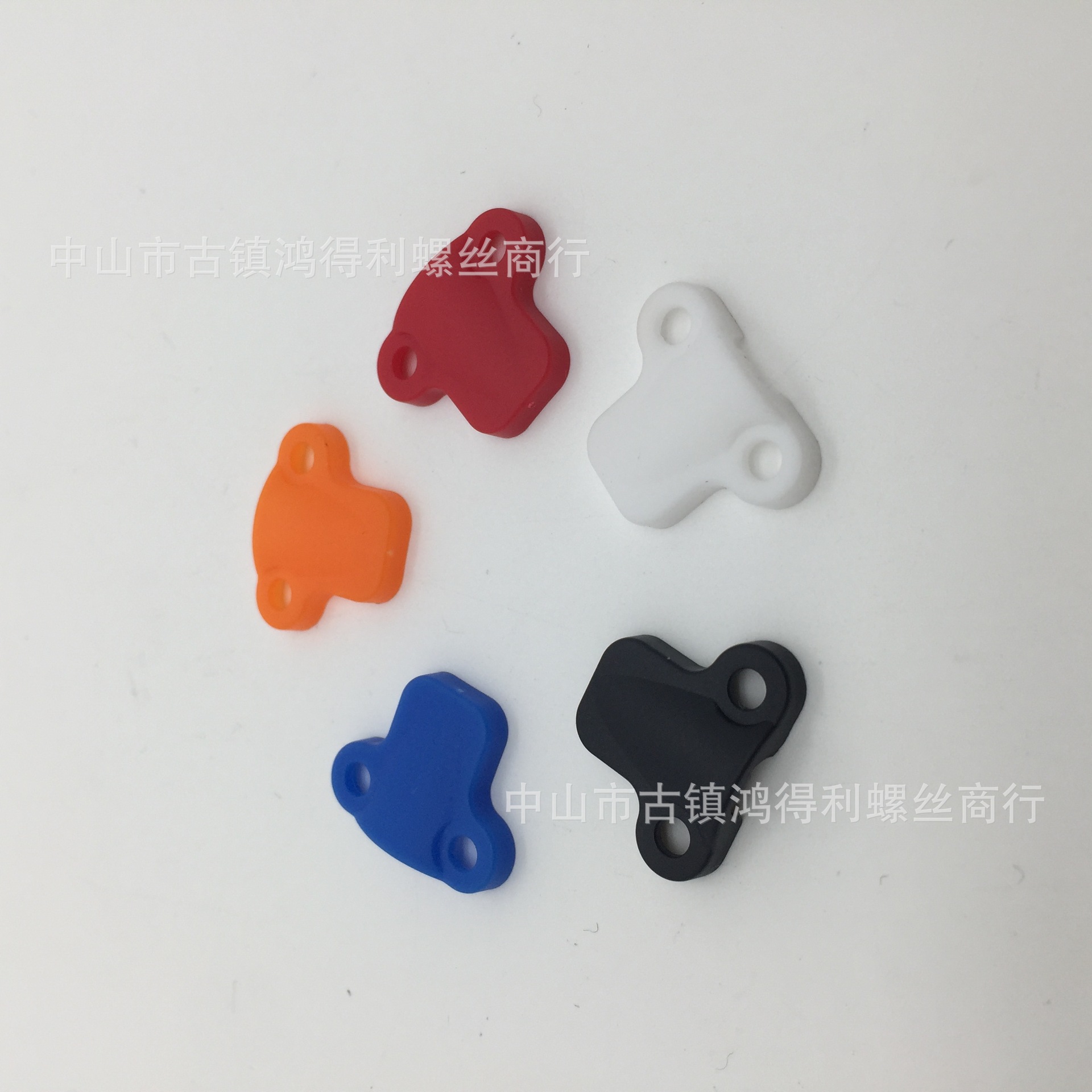 鼻型线夹 厂家批发筒灯灯具配件塑料压线扣蓝白黑橙色T形凸状盖板