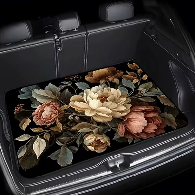 to clean, dust-proof mat, Avtomobil döşəmə paspasları - 425de-floral-car-floor-mat-9-75100cmcrystal-velvet-with-dot-plastic-backing