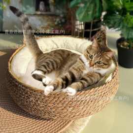 现货宠物猫床四季通用编织猫窝专用狗狗猫猫宠物屋猫咪用品猫沙发