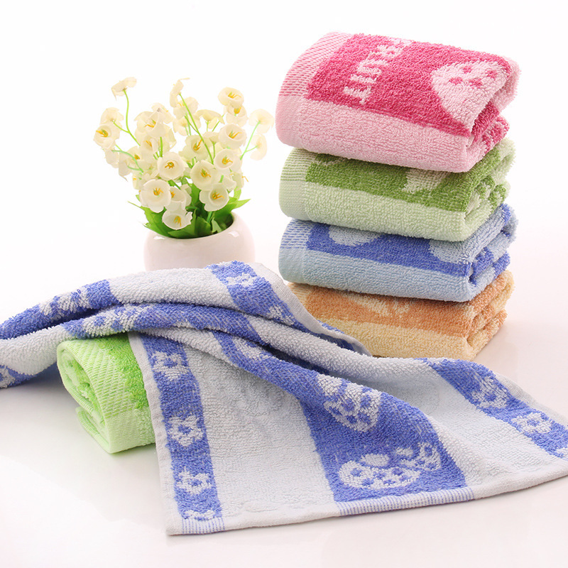 Gaoyang Cotton Towel Jacquard Mushroom Street Stall Goods 2 Yuan Store Cleaning Cotton Towel Wholesale