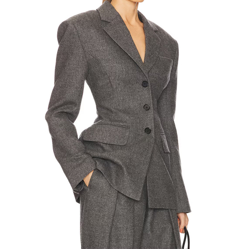 Nanyou Women's High-End Light Luxury Wool Blazer 2025 Autumn New 