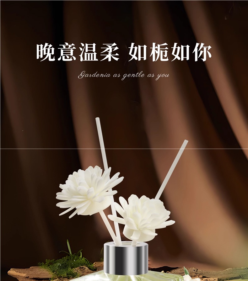 Tea-scented aromatherapy for home use in the bedroom, long-lasting fragrance, odor eliminator, gardenia freshener, bathroom perfume, toilet deodorizer