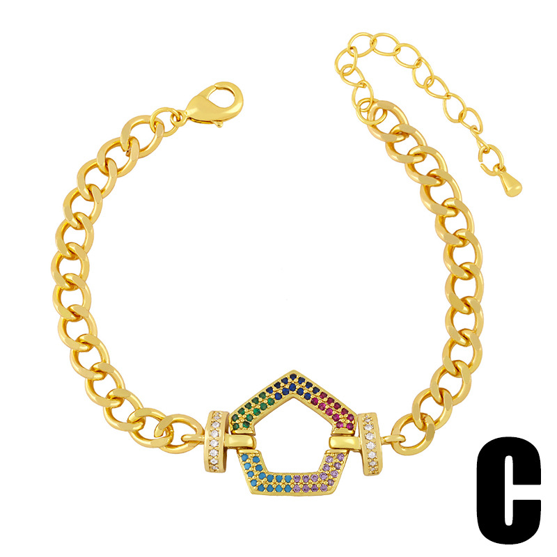 hiphop fashion micro inlaid colored diamonds braceletpicture5