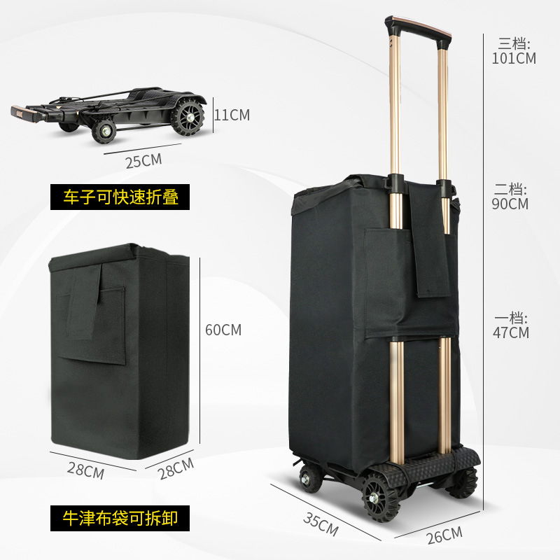 Modelo de cuatro ruedas BY04 (con el bolso negro)