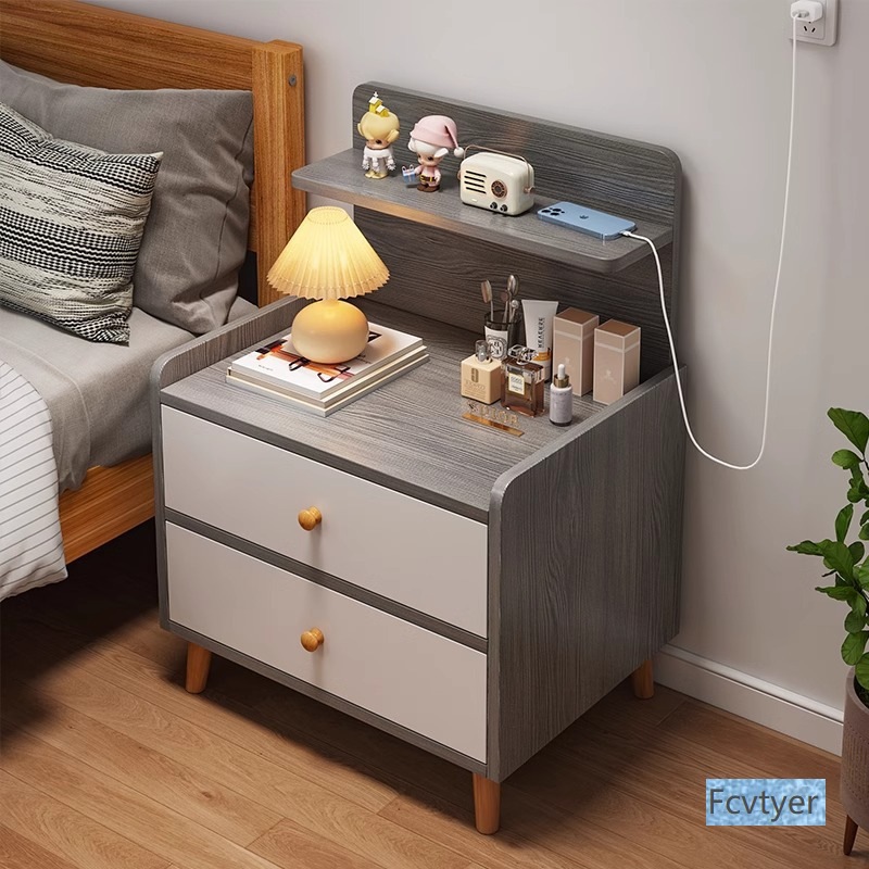 Changyuebang Bedside Table High-End Light Luxury New Style Extremely Narrow Storage Cabinet Simple Modern Bedroom Small Bedside Storage