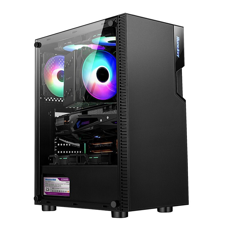 航嘉GS450C黑色USB3.0全新空机箱适用台式机电脑家用办公游戏机箱