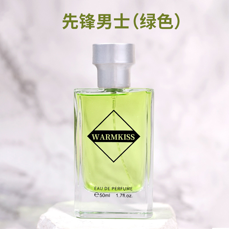 Transfronterizo WARMKISS Pioneer Perfume de hombre de alto nivel, fragancia duradera, fragancia de té 50ml, fábrica de una pieza