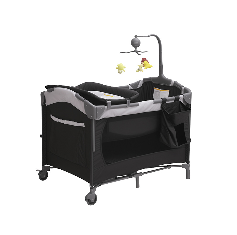Cama de bebé transfronteriza multifuncional cama de bebé móvil plegable cama especial para bebés cama de empalme de bebé portátil