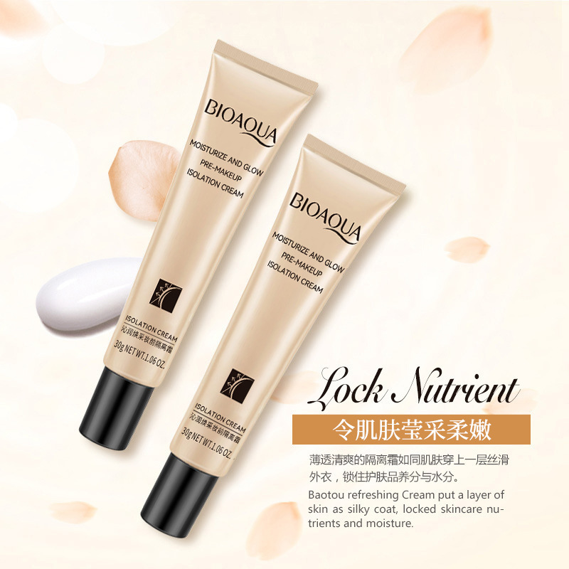 Boquanya hidratante maquillaje frente crema de aislamiento natural nude maquillaje reparación piel hidratante cosméticos aislamiento crema al por mayor