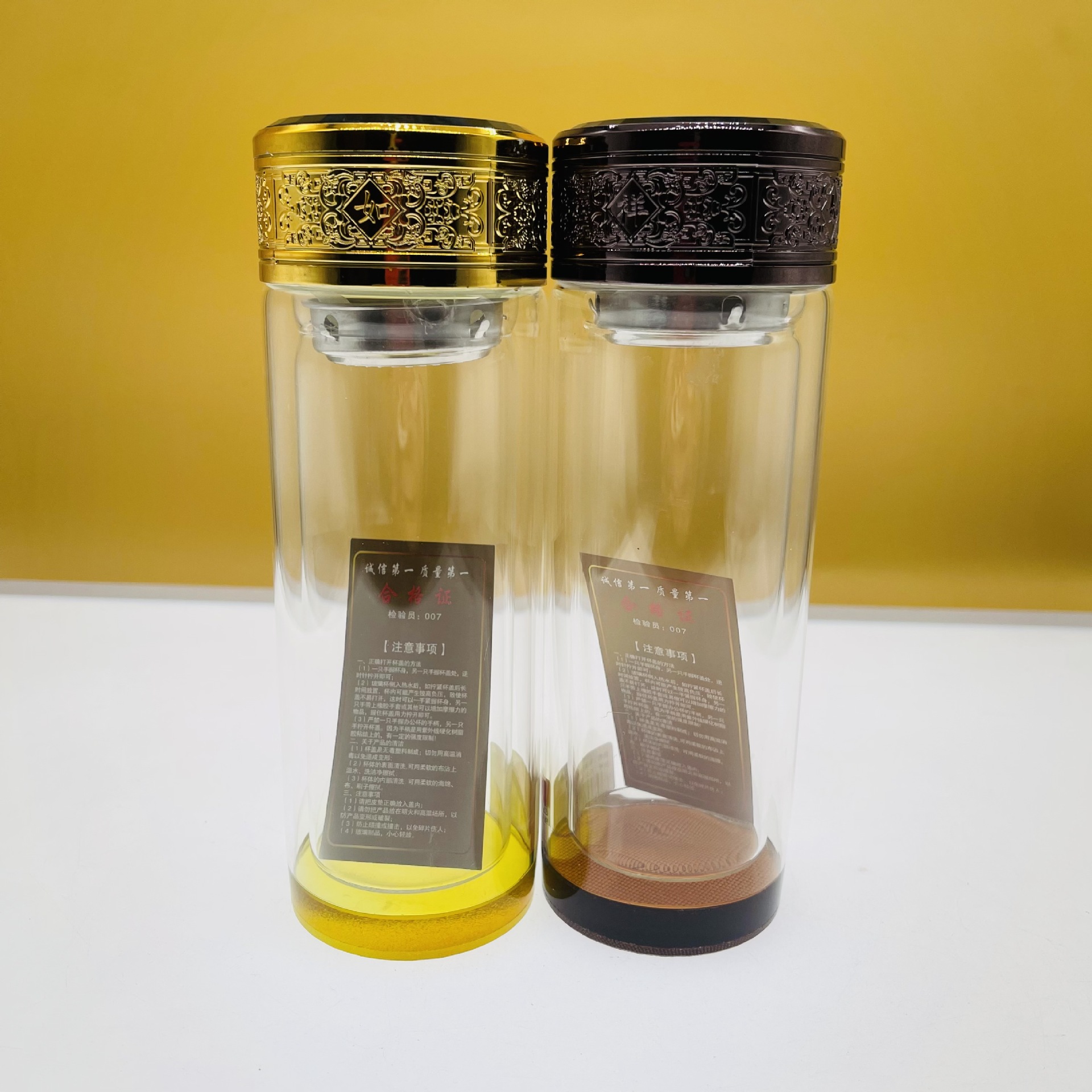 Nuevo tipo de copas de vidrio 3110 copas de agua transparentes de dos colores copas de té copas de mano copas de oficina fabricantes de copas al por mayor