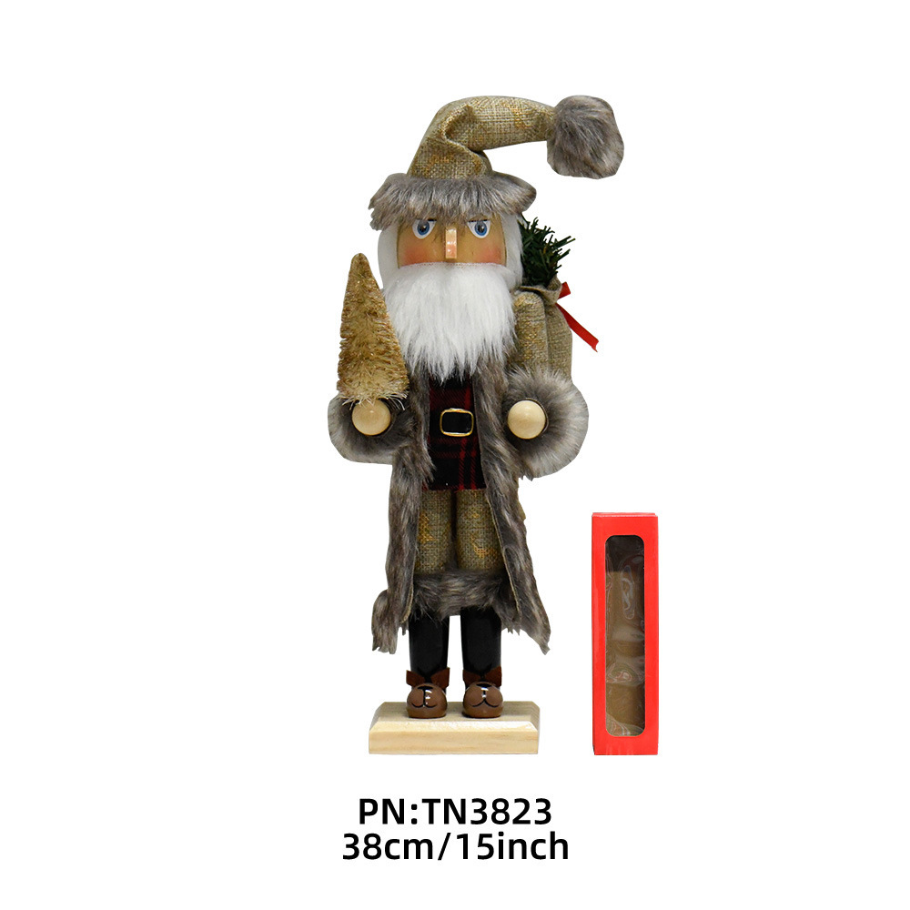 38cm hombre de nuez de madera 15in en stock Amazon creativo de Navidad regalo de cumpleaños decoración de escritorio