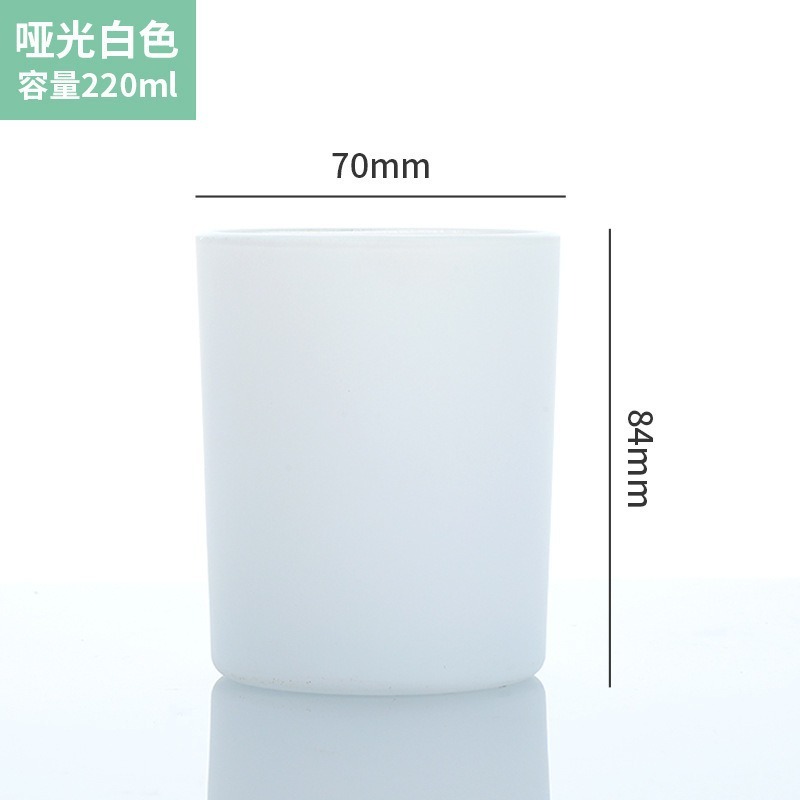批发简约磨砂玻璃蜡烛杯家居创意香薰烛台diy装饰透明香氛蜡烛杯|undefined