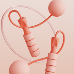 Professional Women's Weighted Jump Rope with Large Ball, Burn Fat & Sculpt Body—Indoor Fitness Equipment Featuring Trendy Bearings and Foam Handle, Cordless Design