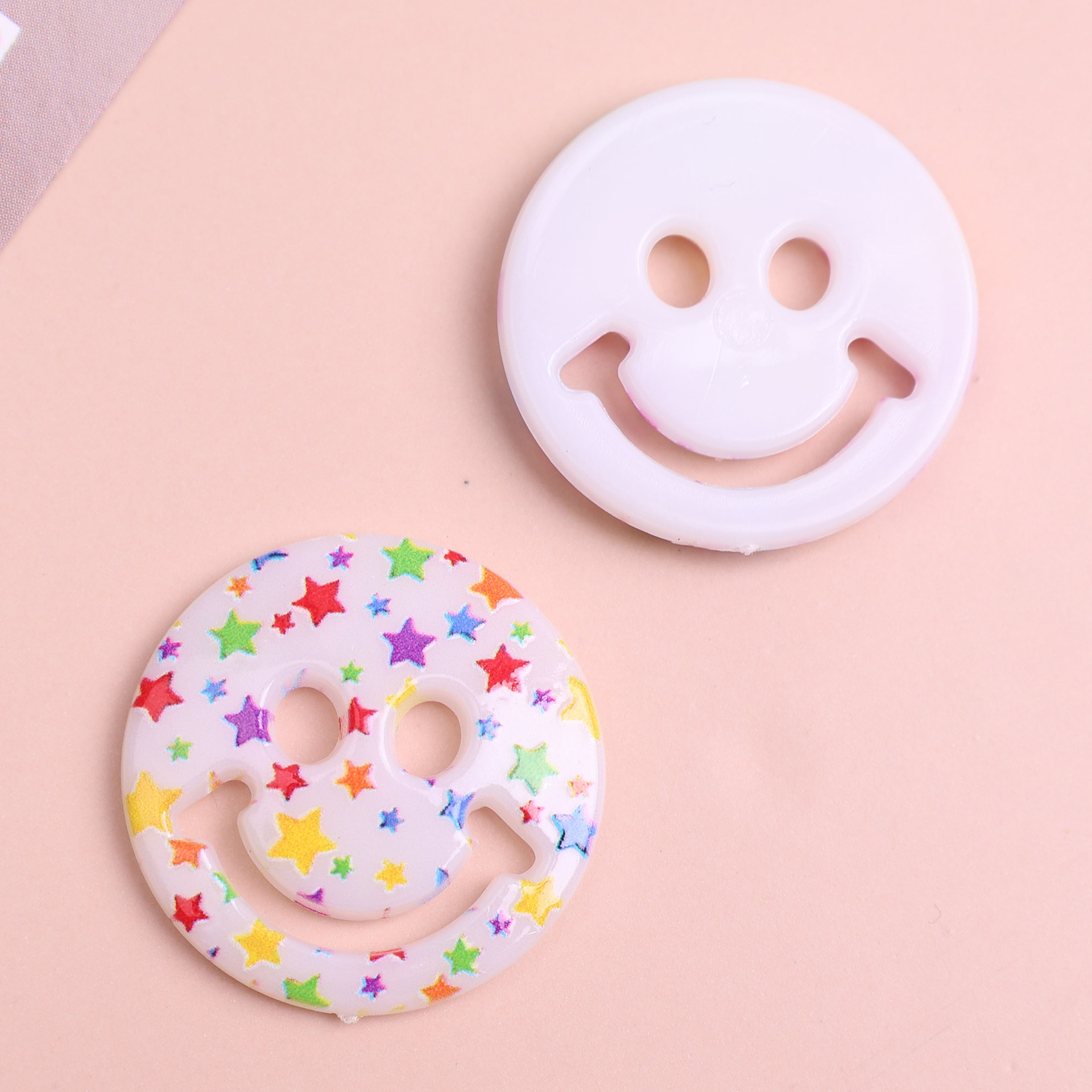 Nuevo color yakele smile Button DIY hair Decoration hair rope hair Card patch Mobile Phone Shell Decoration parts image 29