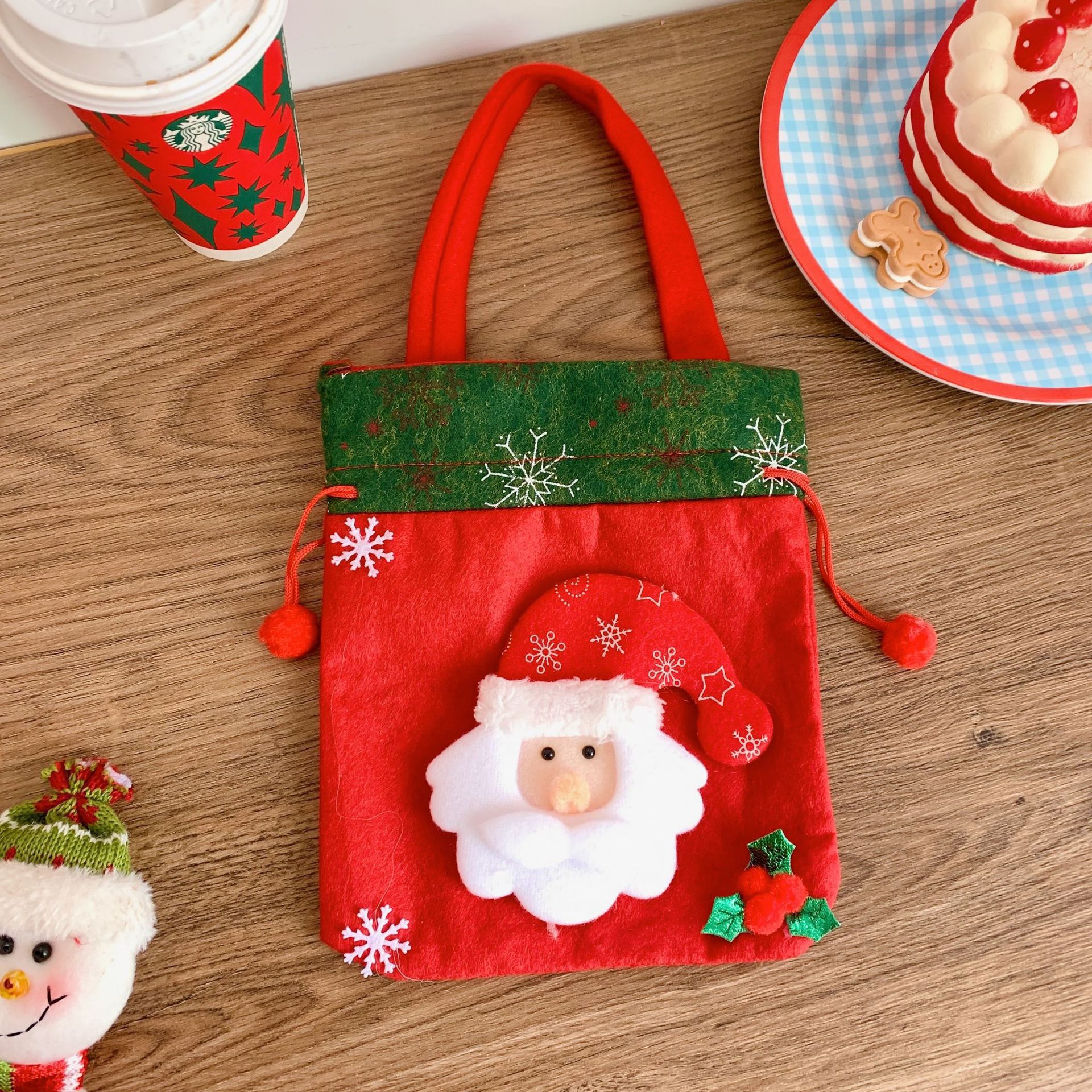 Bonita bolsa de cuerda de dibujo de la niña bolsa de maquillaje de viaje de dibujos animados bolsa de viaje bolsa de almacenamiento de paquetes de artículos diversos