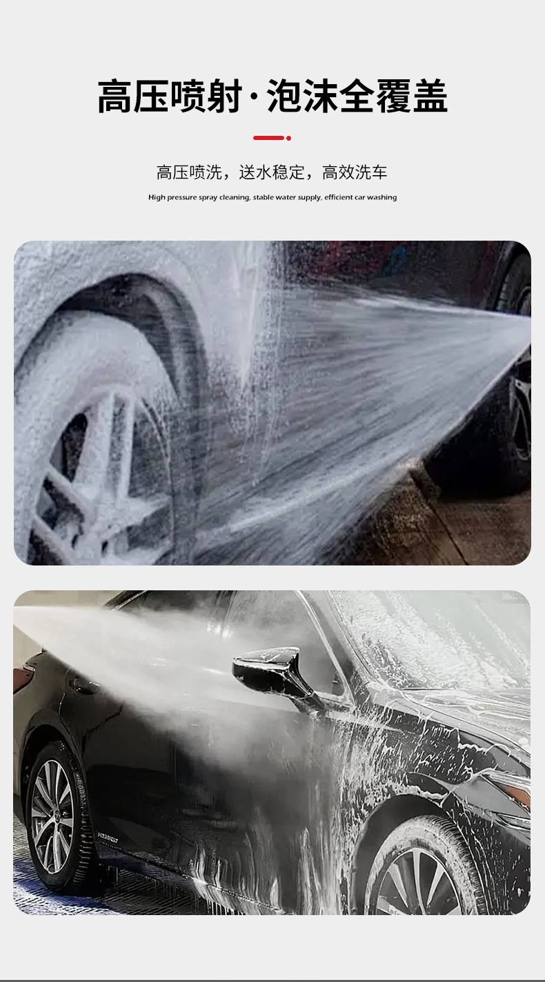 Household Car Wash High-Pressure Water Gun Spray Nozzle 360-Degree Cleaning Machine Accessories High-Pressure Car Wash Water Gun Wholesale