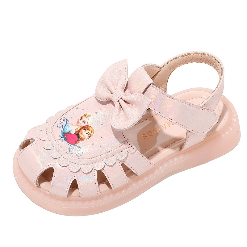 Children's summer footwear for princess, sandals, genuine leather, 2023 collection, soft sole