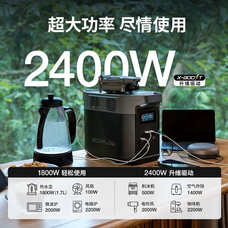 Новейший продукт Zhenghao ECOFLOW 1,9 кВт·ч Delta 3 2000 Air, внешнее питание с большой емкостью 1000W