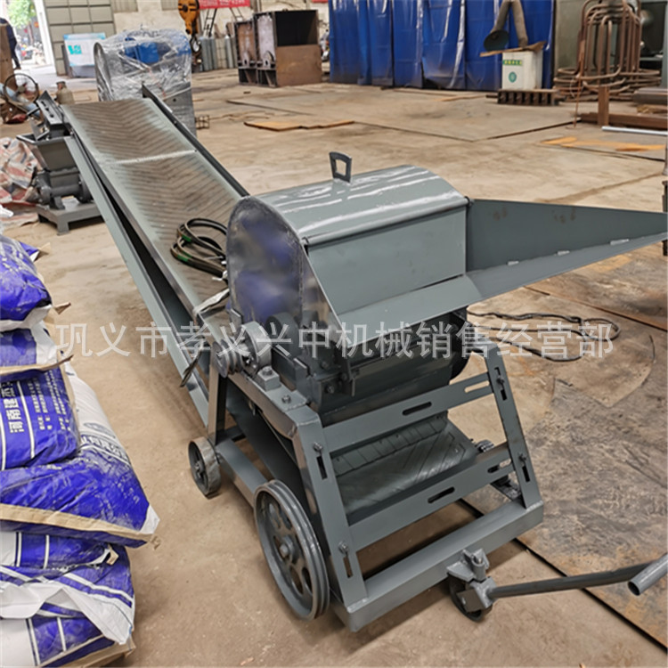 小型竹炭渣粉碎机  移动式木炭渣粉碎设备操作简单 煤炭破碎机