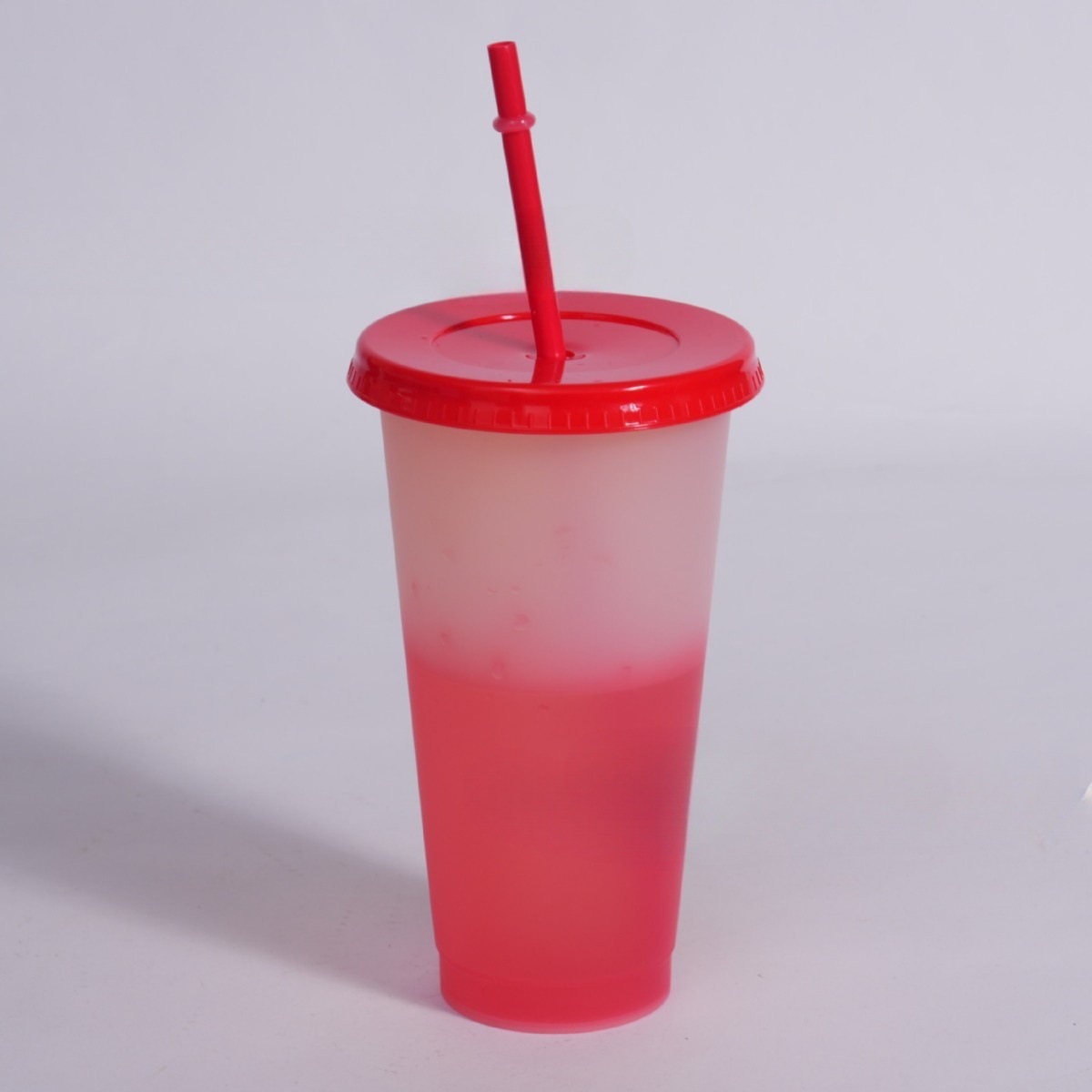 Taza de café de color sólido de estilo explosivo transfronterizo Taza de paja de plástico de verano de dibujos animados Taza de leche de bebida Taza de pareja