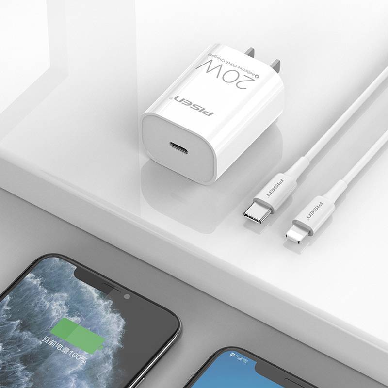 Pinsheng 20W 急速充電セット PD 超急速充電充電ヘッド ミニポータブル 1M 充電ケーブルセット Apple に適しています|undefined