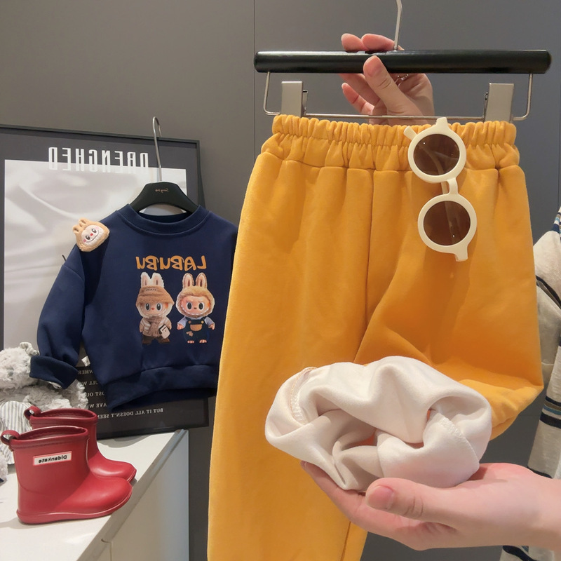 2025春秋季新款儿童卫衣卫裤两件套装女宝宝可爱拉布布上衣服套装|undefined