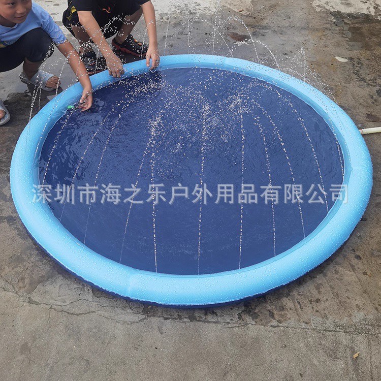 Fábrica en stock PVC infláble sprinkler cojín para niños sprinkler mascotas letras delfin infláble conveniente patio al aire libre