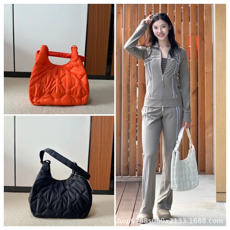 Lululemon Shoulder Bag New Style Handbag 5-Liter Quilted Bag Cloud Bag Soft and Lazy Style Slimming Tote Bag