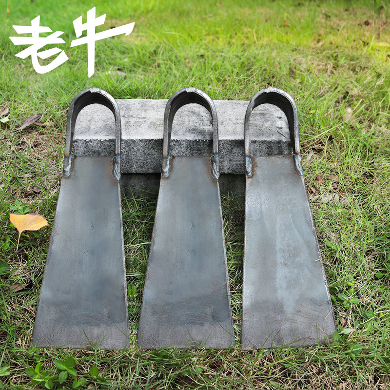 老牛小平口锄头 除草轻巧型全钢锻打园林户外农用工具长柄用锄头