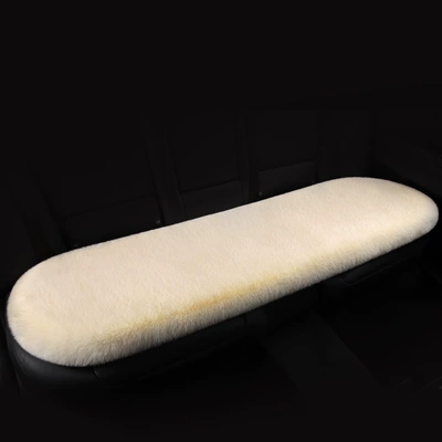 Wool pad – Square Cushion Without Backrest Short Hair - beige-rear-bench-seat