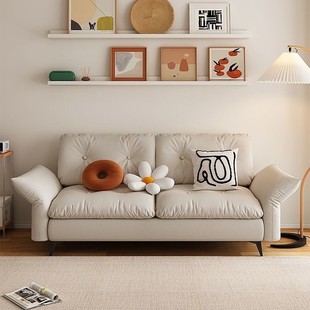 Sofa Bed Small Apartment Living Room Apartment Modern Homestay Simple Rental House Folding New Cat Claw Cloth Sofa Dual-Use