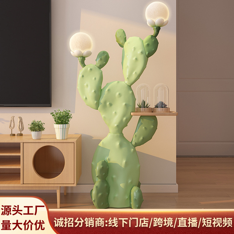 Dopamine cactus large floor decoration living room sofa storage Home Decoration lamp green plant housewarming gift